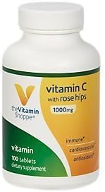 The Vitamin Shoppe Vitamin C 1,000MG - Immune Support, Antioxidant Protection & Collagen Formation, Daily Vitamin (100 Tablets)