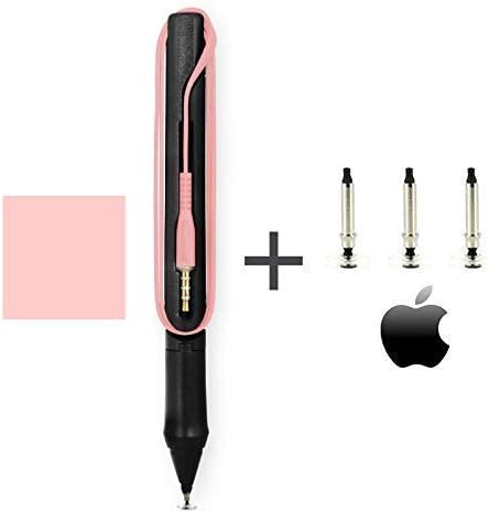 SonarPen - Pressure Sensitive Smart Stylus Pen Bundle Replacement Nib Set Optimized for iOS, Compatible with Apple iPad/iPhone/Android/Switch/Chromebook (Dirty Pink)