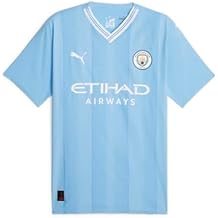 PUMA Men's Manchester City Authentic Home Jersey 23/24 (as1, Alpha, m, Regular, Regular) Light Blue