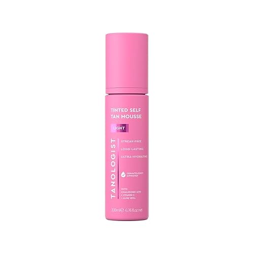 Tanologist Light Self Tan Mousse, Tinted Self-Tanning Mousse, Streak-Free, Glow, No Fake Tan Smell Or Orange Tone, Long Lasting, Tanner Foam, Clean Ingredients, Vegan, 6.76 fl. oz200 ml Bottle