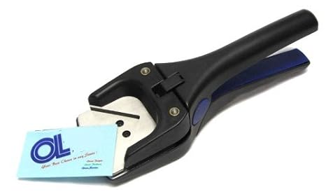 2.5mm Radius Deluxe Corner Rounder Punch Cutter, Model: C-006-2.5mm, Tools & Hardware store | Heavy Duty Hand Punch, For Board Game Chits, ID Badges, Steel Blade, Wide Side Guides by Oregon Lamination