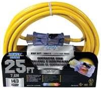 Power Zone CECOMINOD086042 14/3, 25' ORP511725 Pro SJTOW Extension Cord