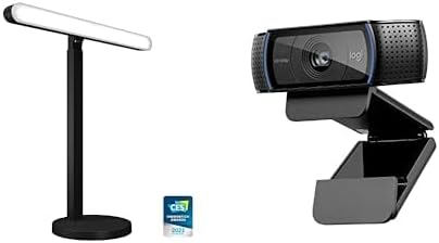 Logitech Litra Beam Premium LED Streaming Key Light + C920X Pro Webcam Bundle