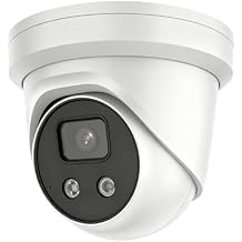 DS-2CD2386G2-IU, 4K 8MP Acusense DarkFighter Turret PoE IP Camera Outdoor, WDR, 2.8mm Lens, IP67, H.265+, Built-in Microphone for Real-time Audio Security, Work with kconnect, Guarding Vision