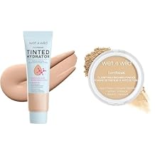 wet n wild Bare Focus Tinted Hydrator Matte Finish Light Makeup & Clarifying Finishing Powder Light-Medium