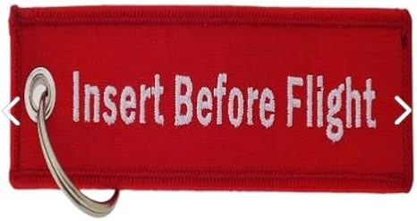 HitDukkan Insert Before Flight Kırmızı Anahtarlık 13cmx3cm 8965874563241
