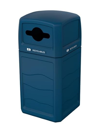 Large Plastic Waste Bin, Commercial Outdoor Trash Can
