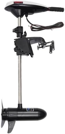 Electric Outboard Motor, 1.0HP 408W Trolling Boat Motor, 6km/h Speed with 5 Forward & 3 Reverse Gears, Real-Time Battery Monitoring, Anti-Winding Propeller for Fishing Boats & Dinghies
