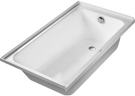 Duravit 700405000000090, white Bathtub D-Code 60"x32", tile flange, drain right