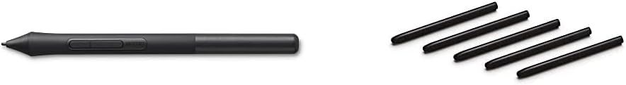 Wacom LP1100K 4K Pen for Intuos Tablet Black and Wacom ACK20001 Standard Nibs