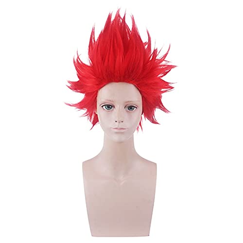 Anime My Hero Academia Kirishima Eijiro Short Red Cosplay Wig Boku no Hero Academia Halloween Costume Synthetic Hair Perucas
