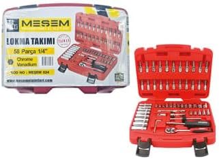 Oak 58 Piece 1/4 Inch Socket Set, Professional Hand Tool Set, Model 024
