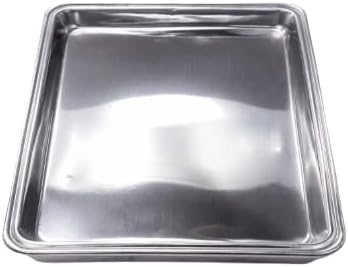 ÇELİKPENÇE Alüminyum Tek Kullanımlık Fırın Tepsisi, Baklava ve Börek Pişirme Kabı, Gümüş, 30x40x4 cm