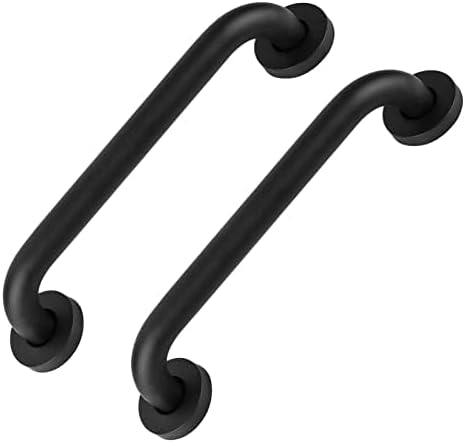 Holdfiturn 2 Pack Shower Grab RailsBathroomStainless Steel Grab Bar Bathroom Anti Slip Balance Handle Safety Support Bar Shower Handle Bath Grab Rails 12inch for Elderly Children Disabled