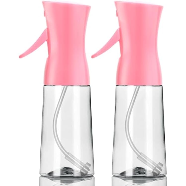 Spray Bottle,Fine Mist Spray for Hair,Ultra-Fine Continuous Spray Bottle for Skincare,Plant Care,Pet Grooming,Cleaning, Refillable Spray Container,Christmas Gift 2Pcs Light Pink