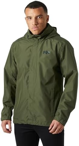 Helly Hansen Mens Dubliner Jacket Waterproof, Windproof, Breathable Shell Rain Coat with Packable Hood