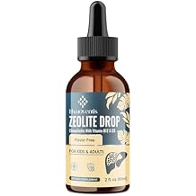 Zeolite Detox for Kids Liquid Drops- Clinoptilolite Zeolite with Pure Vitamins B12 & D3, 2 Fl Oz