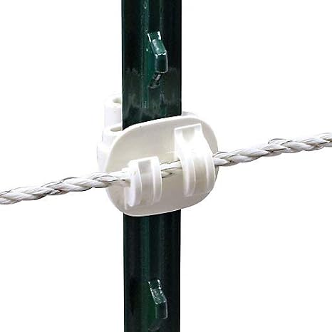Powerfields T-Post Claw Insulator White 25pk