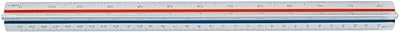 Pickett Professional Metric Color-Coded Triangular Scale, 12 Inches Long, 1 Each 236 , White