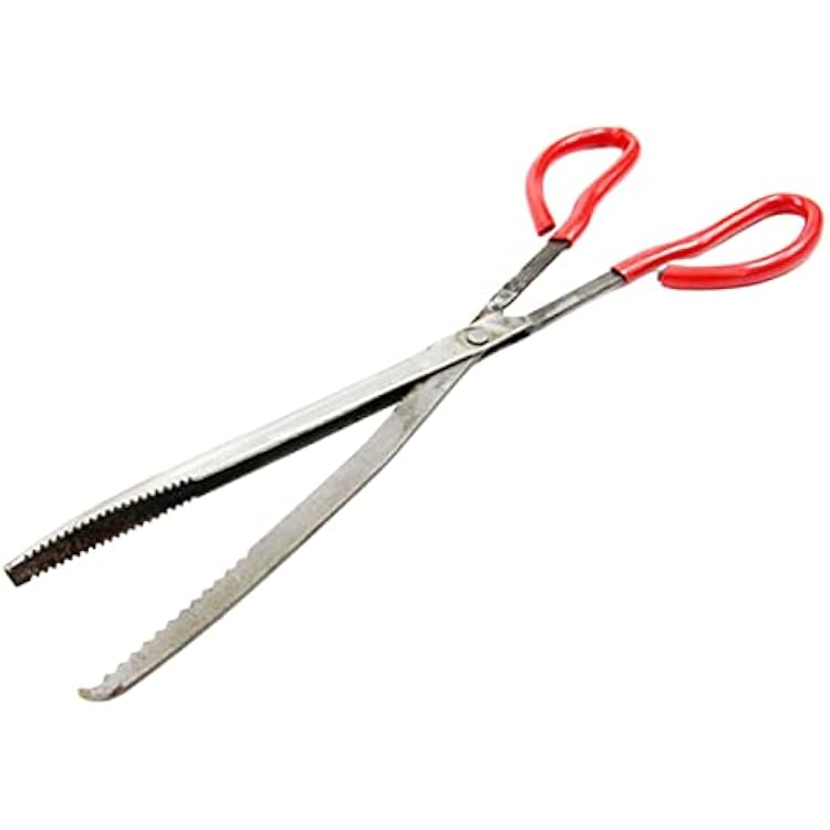 PRETYZOOM Portable Slip Crab Tongs with Ergonomic Handle Metal Fish Gripper for Eels Loach Shrimp and Crabs Household Reusable Catch Clamp
