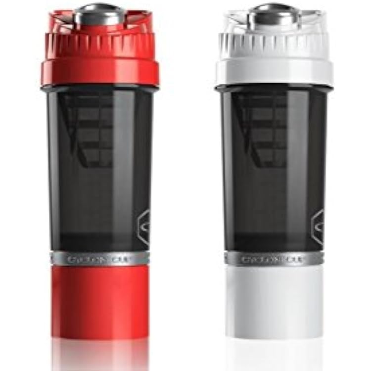 Cyclone Cup Shaker Bottle 22oz - Set of 2 - Red and White