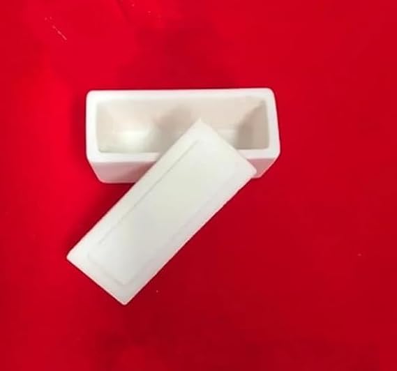 Alumina Corundum Crucible/ 50x20x20mm/ Rectangular Corundum Crucible with lid/ Al2O3 Ceramic Crucible