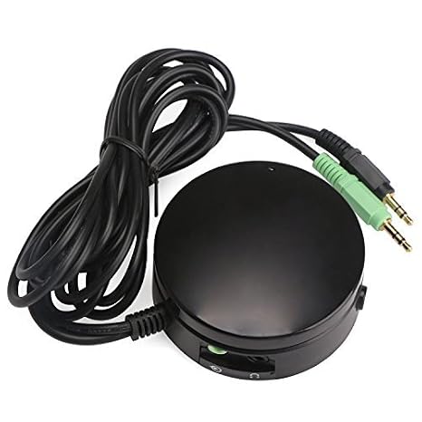DROK Computer Speakers Headphones Audio Switch Converter Volume Control, Speaker Switching Device for Switching Back and Forth Between Computer Audio and Headphones with 5 Feet Cable