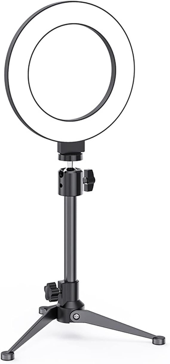 6" LED Selfie Ring Light with Tripod Stand, Video Conference Lighting Kits for Webcam Lighting/Zoom Lighting/Self Broadcasting/Live Streaming