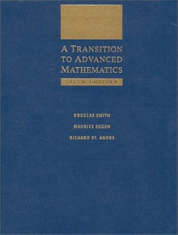 A Transition to Advanced Mathematics