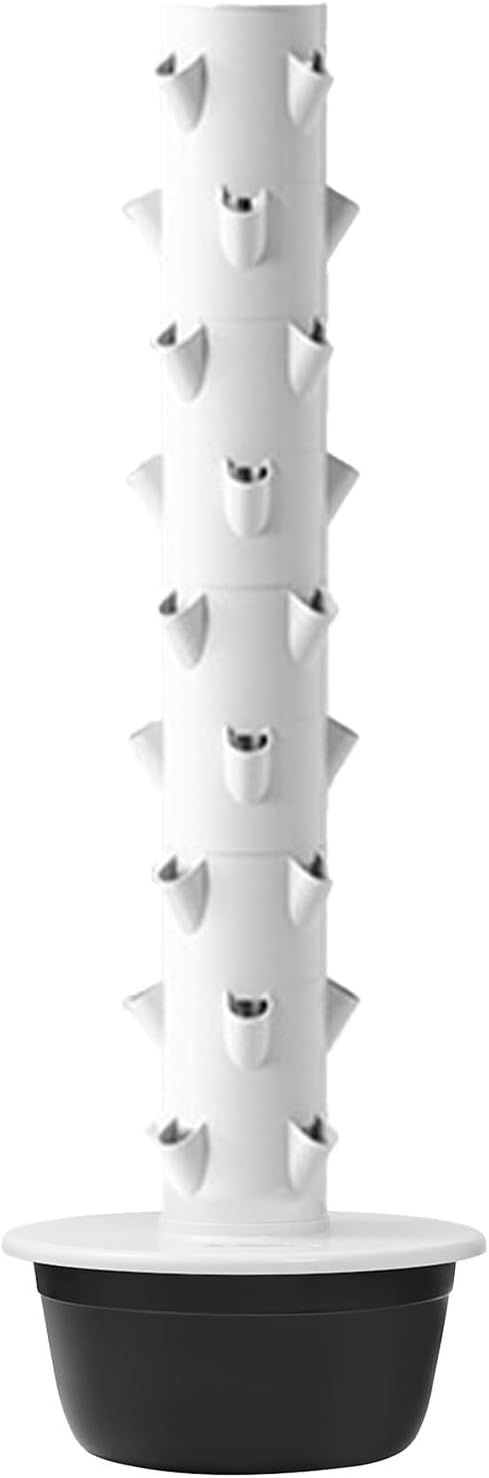 Hydroponic Tower Hydroponics Growing System Kit Hydroponic Tower Garden Waterproof Design Soilless Cultivation Suitable for Indoor and Outdoor Soil-Free Planting,black-9-Layers
