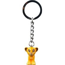 LEGO Disney Simba Minifigure Key Chain, Lion King Character Keyring, Ages 6+, Item 854327