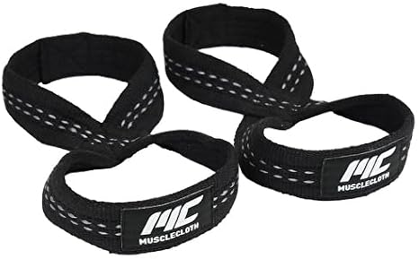 MuscleCloth 8 Loop Lifting Straps Siyah