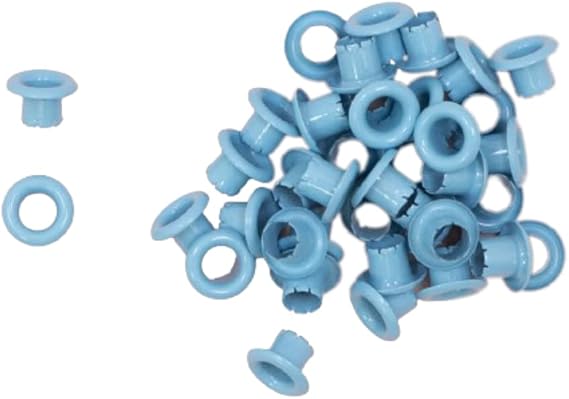 Craftelier - Pack of 40 Basic Eyelets Ideal for Card Making, Scrapbooking and Crafts | Valid for Various Materials | Approx. Size: Inside Diameter 0.19" and Outside Diameter 0.31" Color: Blue