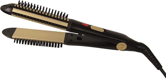 Bauer 2-in-1 Hair Styling Tool Ceramic Hair Straightener & Curling Brush
