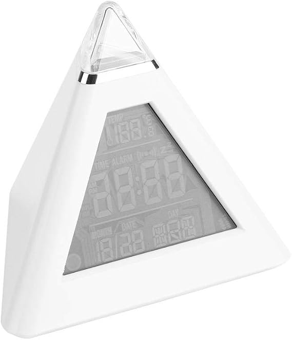 Kid Alarm Clock, LED Color Changing Alarm Clock Thermometer Night Light Desktop Table Clocks Small Compact Alarm Clocks