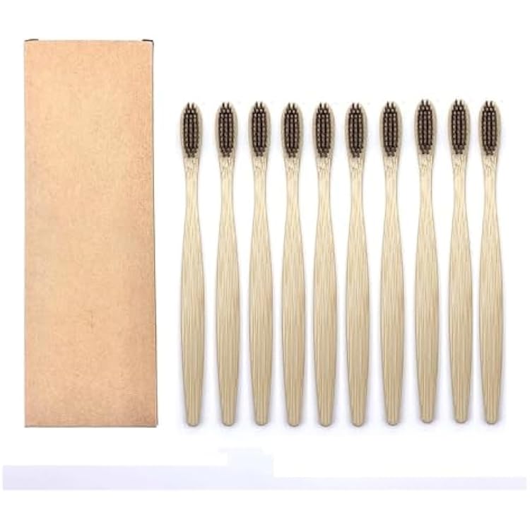 Manual Toothbrush 10PCS Colorful Toothbrush Set Soft Bristle Teeth Whitening Toothbrushes Soft Care Toothbrush10PCS Brown Color