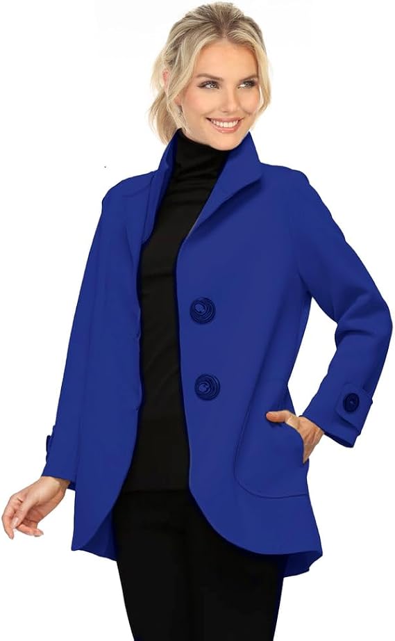 Techno Knit Sculpted Button Jacket