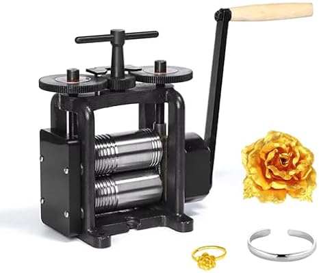 Manual Combination Rolling Mill Press for Jewelry DIY, Metal Sheet Wire Rolling, and Repair Tool