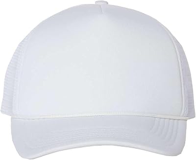Valucap - Foam Mesh-Back Trucker Cap - VC700 - Adjustable - White White