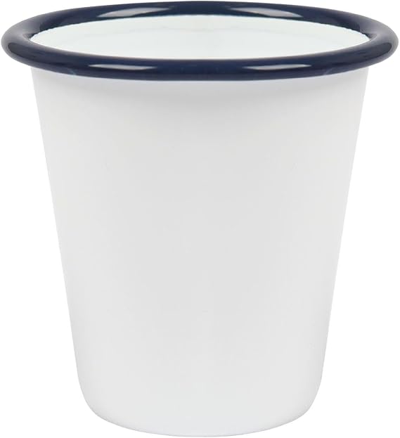 Argon Tableware Enamel Tumbler - 300ml - Blue - Metal Drinking Cup Teacup Coffee Tumbler Set Hot, Cold Drinks Cup for Home, Kitchen, Dining, Travel, Camping, Hiking & Outdoor Use