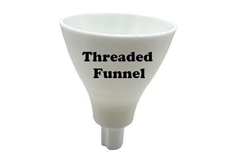 Threaded Screw On Funnel White (White)