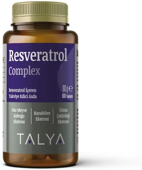 Talya Resveratrol Complex – Resveratrol İçeren Takviye Edici Gıda – 60 Tablet