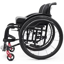 Sports and Leisure Wheelchairs for Adults,Portable Folding Sports Wheelchairs, Self Propelled Wheelchair with Handbrakes and Quick Release Rear Wheels & Anti-Tip Wheels(38cm/15in,Black)