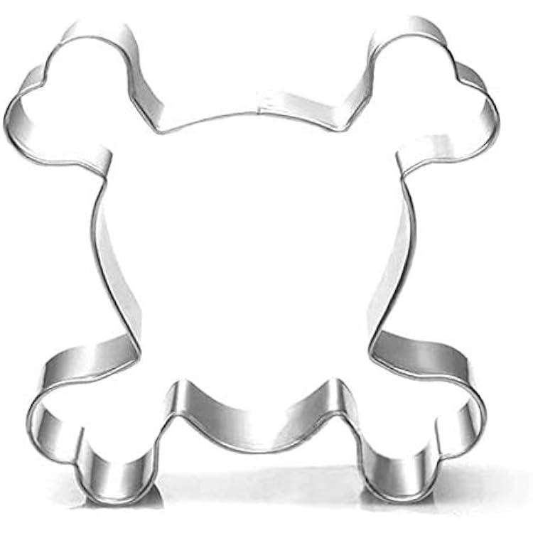 Skull Crossbones Cookie Cutter for Halloween Stainless Steel