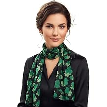 SERENITA Satin Scarf Hair Wraps for Women Music Note Gifts American Flag Bandana Shamrock Clover St. Patrick's Day Easter