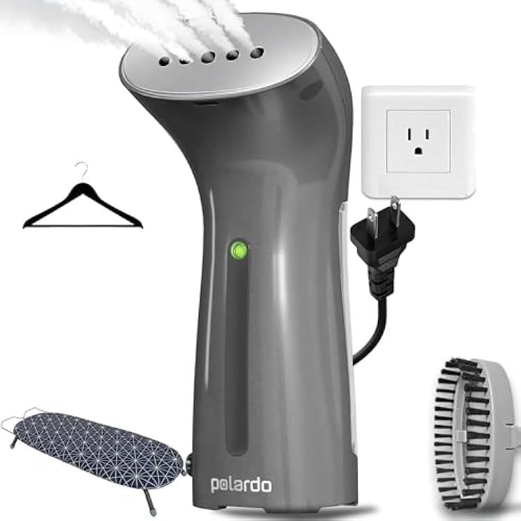 Best Steamer for Clothes, Hand Held Portable Travel Garment Steamer, Metal Steam Head, 25s Heat Up, Pump System, Mini Size, Handheld Steamer for Any Fabrics, No Water Spitting 120, Volts
