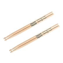 rayzm Drum Sticks 5B, Solid American Hickory Drumsticks/Beater Sticks, Wood Tips