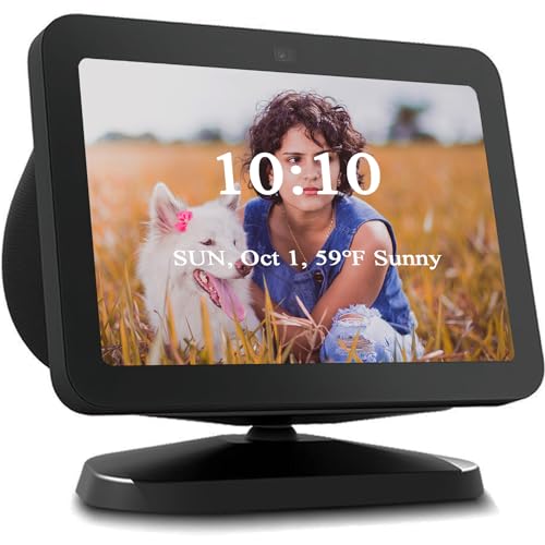 Adjustable Stand for All-new Echo Show 8 3rd Gen, 2023 release, Smart Display Magnetic Stand Mount Compatible with Echo Show 8 3rd Gen, with 360 Degree Rotation Tilt and Anti-Slip Base Black