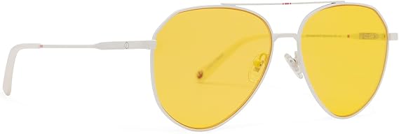 DIFF X-wing Aviator Polarized Sunglasses for Women UV400, Alliance White
