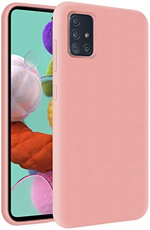 KZY Samsung Galaxy A51 İçi Kadife Soft Logosuz Lansman Silikon Kılıf - Pembe